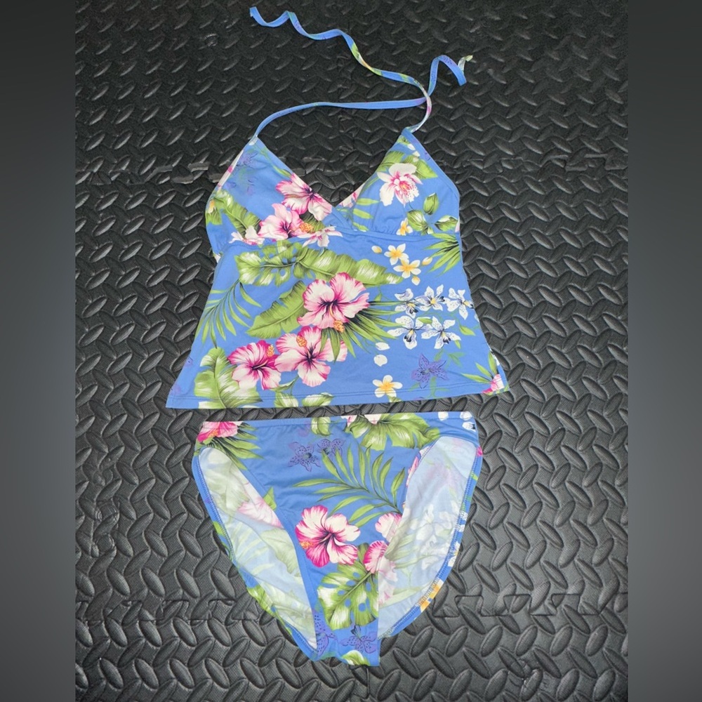 Jantzen Blue and Pink Tankini Swimsuit